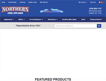 Tablet Screenshot of northernhomeappliance.com